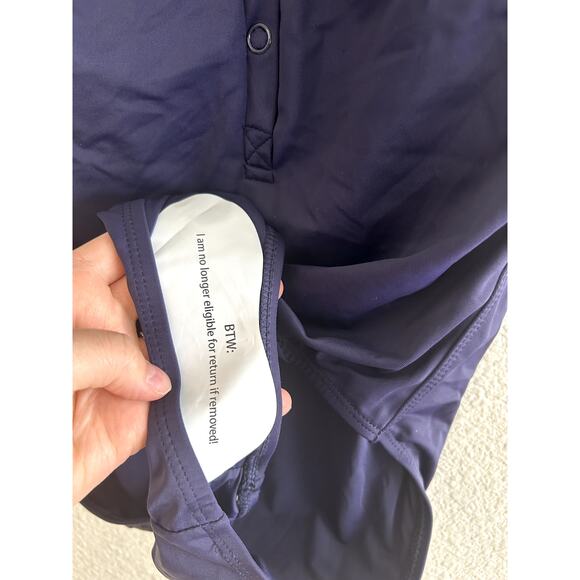 Andie Swim Eco Nylon The Malibu One Piece in Navy S NWT - Picture 7 of 8